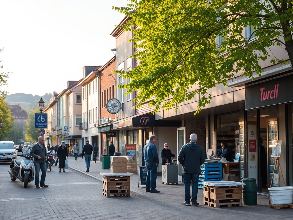 Ilustracja symbolizująca transformację energetyczną w Turku, z elementami OZE i przemysłu.
